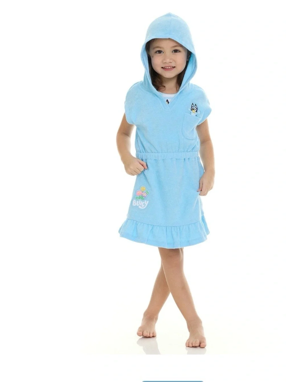 NWT girls Bluey One-Piece Swimsuit with matching coverup size 5t